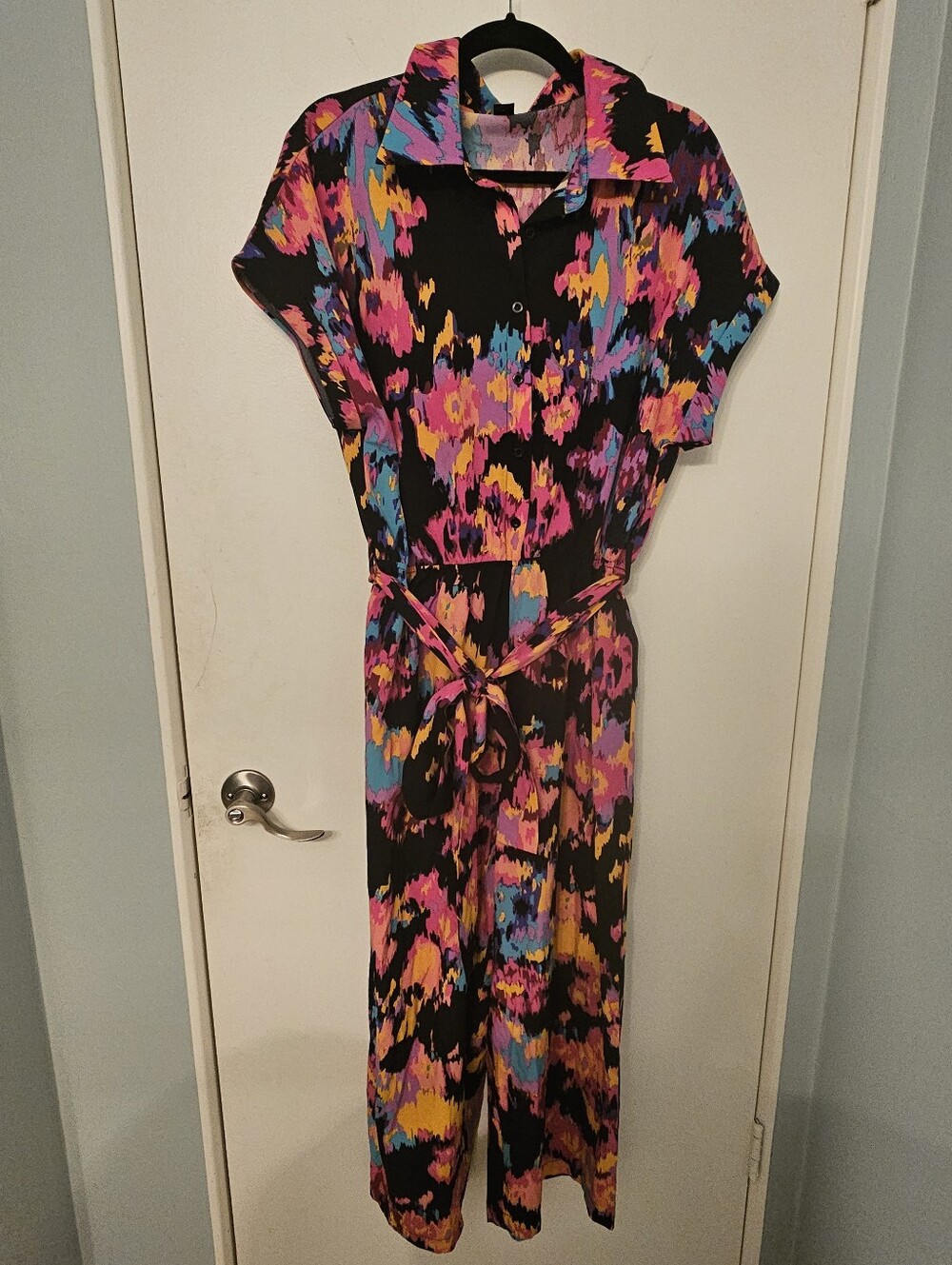 New - Neon And Black Jumpsuit
